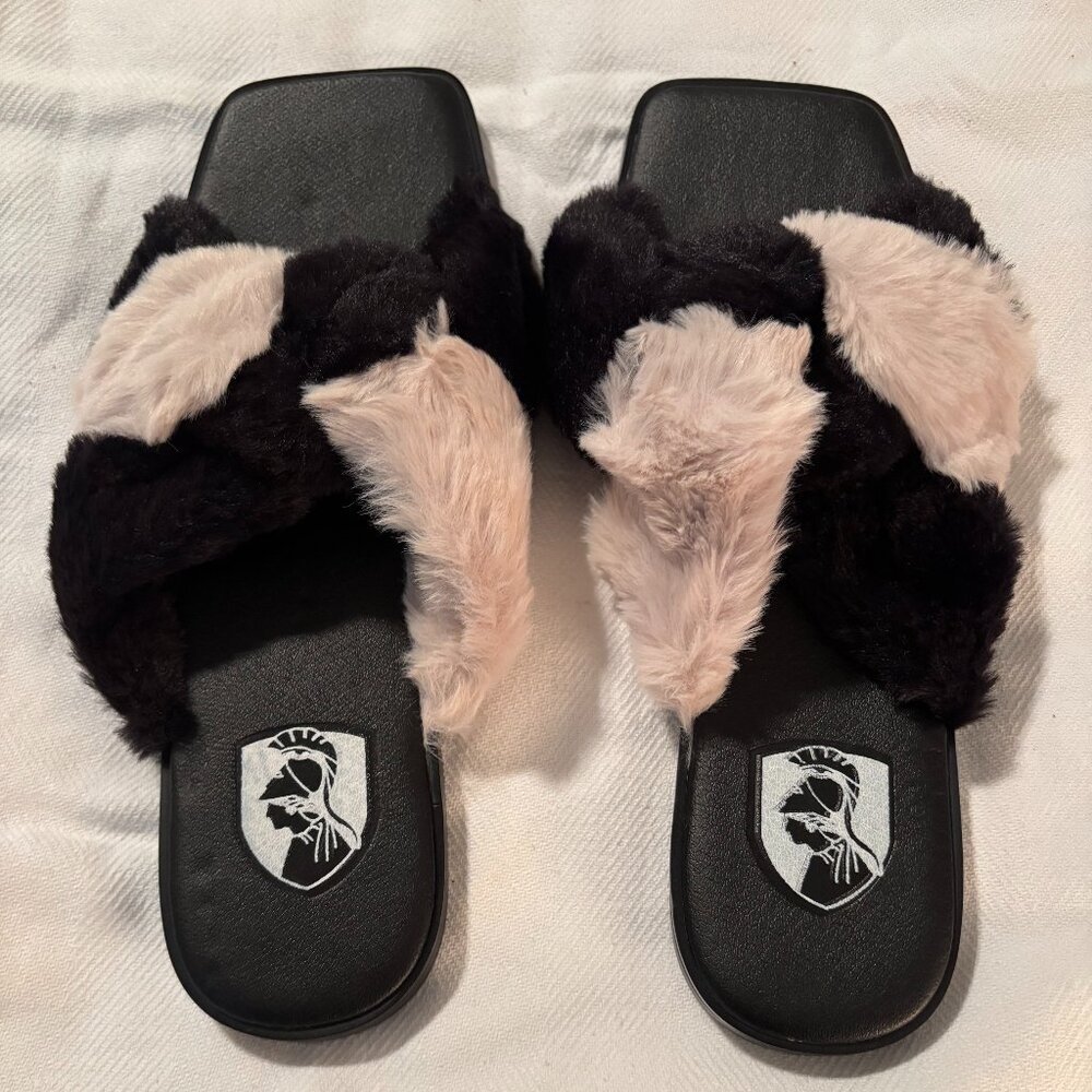 VHNY Vivienne Hu Designer Faux Fur Slipper Slides EU37/US6.5-7